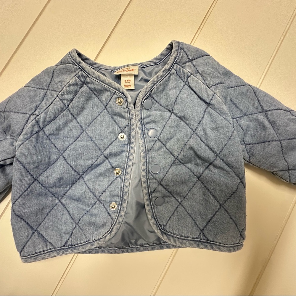 Kids Quilted Blue Jacket